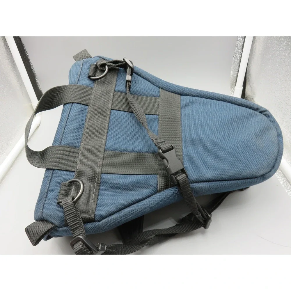 Vintage LL Bean Camera Bag Navy Blue Canvas Made in USA Holster Shoulder Bag